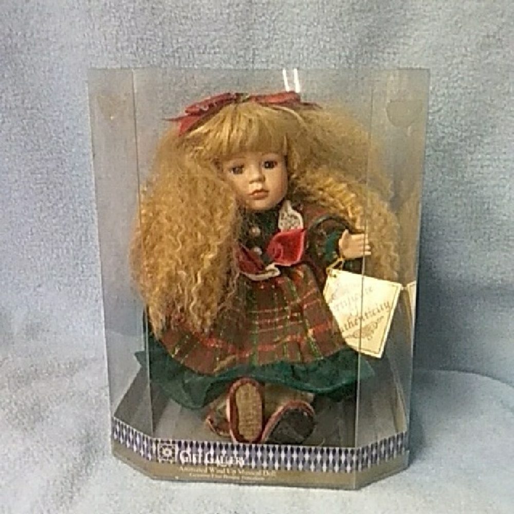 Soft Expressions Animated Musical Doll with Green & Red Dress